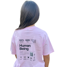Load image into Gallery viewer, Youth Graphic Tee, 100% Human Being Ingredient Label, Inspirational T-Shirt, Fun Kids T-Shirt, 100% US Cotton Shirt, Playful Kid's Clothing, Everyday Wear, Gift for Kids
