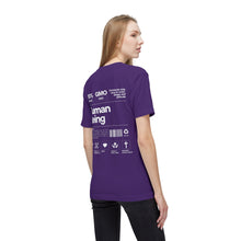 Load image into Gallery viewer, Unisex Graphic T-shirt 100% Human Being Ingredient Label, Inspirational Tees, Funny Gift for Friends, Quirky Casual Wear, Eco-Friendly Tee, Birthday Present