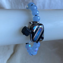 Load image into Gallery viewer, Baby Blues & Black Hematite Essential Oil Bracelet