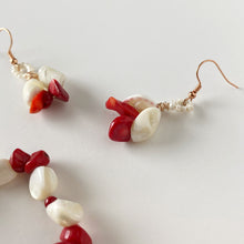 Load image into Gallery viewer, Shell & Coral Stretch Bracelet/Earring Combination