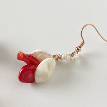 Load image into Gallery viewer, Shell & Coral Stretch Bracelet/Earring Combination