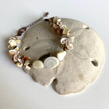 Load image into Gallery viewer, Swirl Spiral Shells Bracelet with Adjustable Brass Clasp