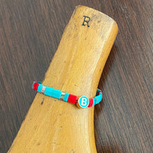 Load image into Gallery viewer, Tila Bead Stretch Bracelet Featuring Solitary Alphabet Letter for Women/Youth, Stackable Bracelets, Initial Bracelet, Colorful Tile Bracelet