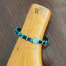 Load image into Gallery viewer, Tila Bead Stretch Bracelet Featuring Solitary Alphabet Letter for Women/Youth, Stackable Bracelets, Initial Bracelet, Colorful Tile Bracelet