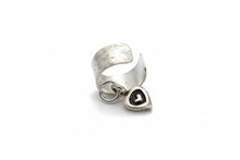 Load image into Gallery viewer, Hammered Ear Cuff featuring Tiny Heart Charm