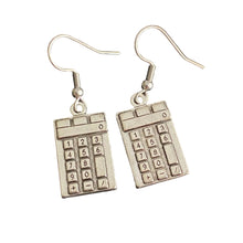 Load image into Gallery viewer, Teacher or Office Worker Dangle Earrings in Silver