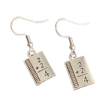 Load image into Gallery viewer, Teacher or Office Worker Dangle Earrings in Silver