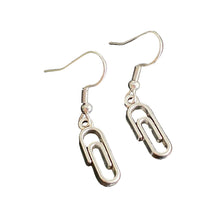 Load image into Gallery viewer, Teacher or Office Worker Dangle Earrings in Silver
