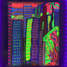 Load image into Gallery viewer, "Connected" - Original Black Light Art by Steven Hardy - Frame & UV light included