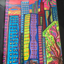 Load image into Gallery viewer, "Connected" - Original Black Light Art by Steven Hardy - Frame & UV light included