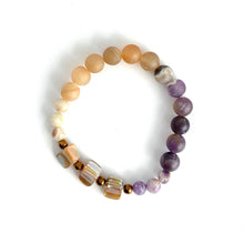 Load image into Gallery viewer, Mother of Pearl, Amethyst, Jasper & Agates || Stretch Bracelet