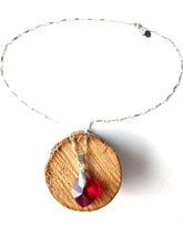 Load image into Gallery viewer, Ruby's Heart - a Fine Crystal Heart-shaped Pendant dazzles on a Silver Chain