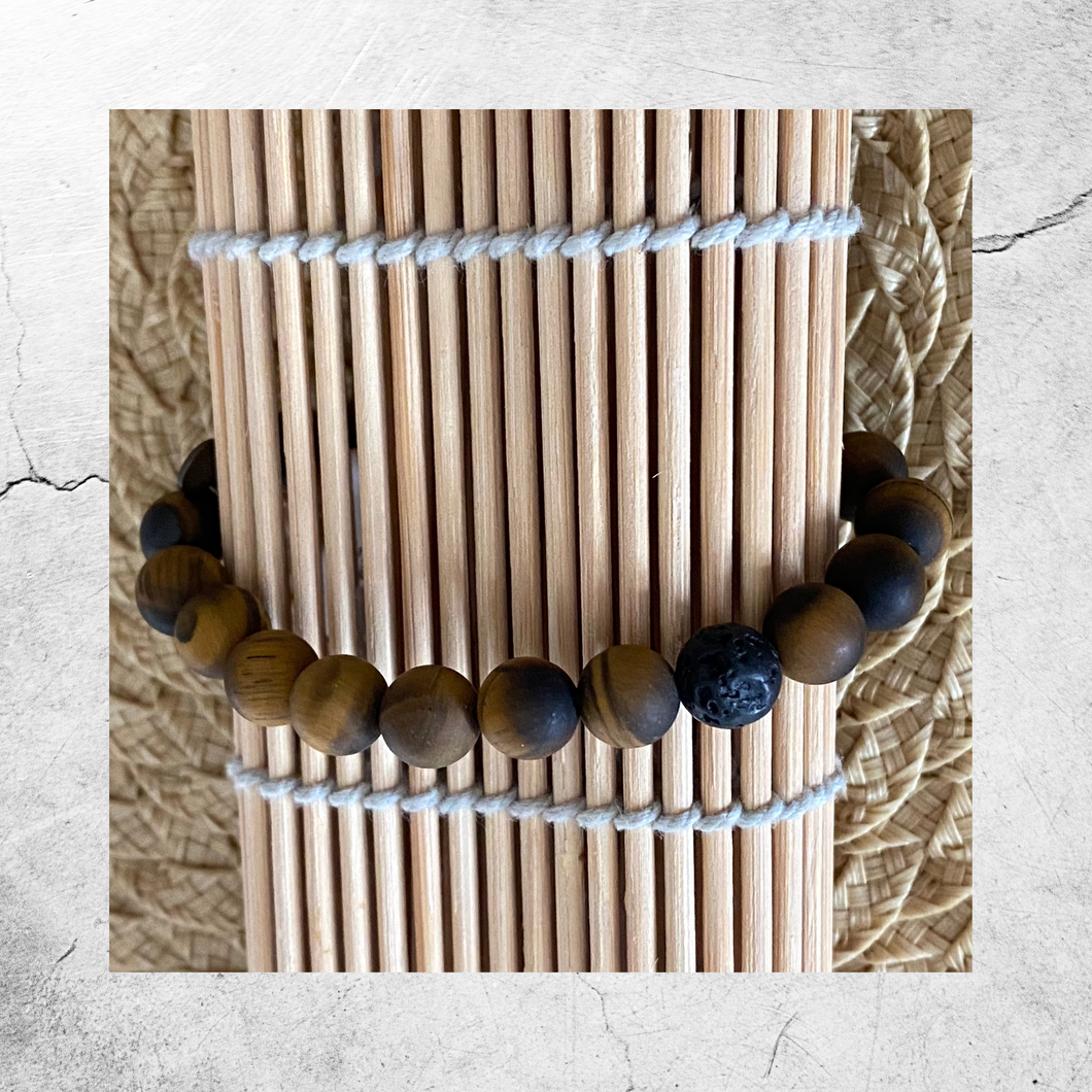 Matte Tiger Eye Essential Oil Bracelet