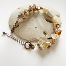 Load image into Gallery viewer, Swirl Spiral Shells Bracelet with Adjustable Brass Clasp
