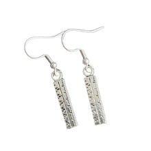 Load image into Gallery viewer, Teacher or Office Worker Dangle Earrings in Silver
