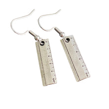 Load image into Gallery viewer, Teacher or Office Worker Dangle Earrings in Silver
