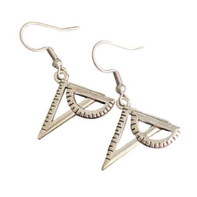 Load image into Gallery viewer, Teacher or Office Worker Dangle Earrings in Silver
