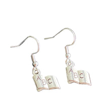 Load image into Gallery viewer, Teacher or Office Worker Dangle Earrings in Silver
