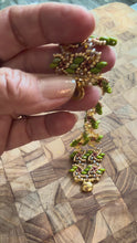Load and play video in Gallery viewer, Pirouette Bracelet, Sage Green and Gold Beads, Gold Magnetic Clasp
