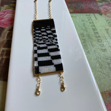 Load image into Gallery viewer, Elegant Handwoven Bracelet &quot;Anamorphic&quot; in Black and White
