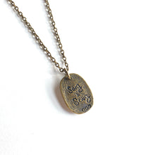 Load image into Gallery viewer, Howling Wolf Pendant on 20&quot; Brass Chain
