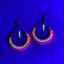 Load image into Gallery viewer, Neon Teardrop Earrings in Pastels and Silver
